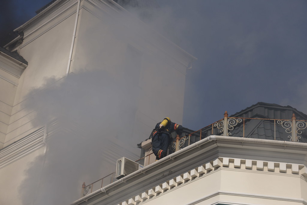 Bernard Grua, Maïdan : Rue Lyps’ka, incendie parti des régions, pompier