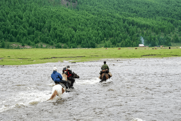 Monts Saïan orientaux, photographie de Bernard Grua : Affluent de la rivière Toustouk entre l'estive de Boldoke et Sorok, été 2008
