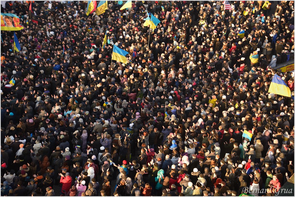 Bernard Grua, Maidan : Vietche sur la place de l'indépendance (Maidan Nezalezhnosti ), Kiev, Ukraine - 22/12/2013
