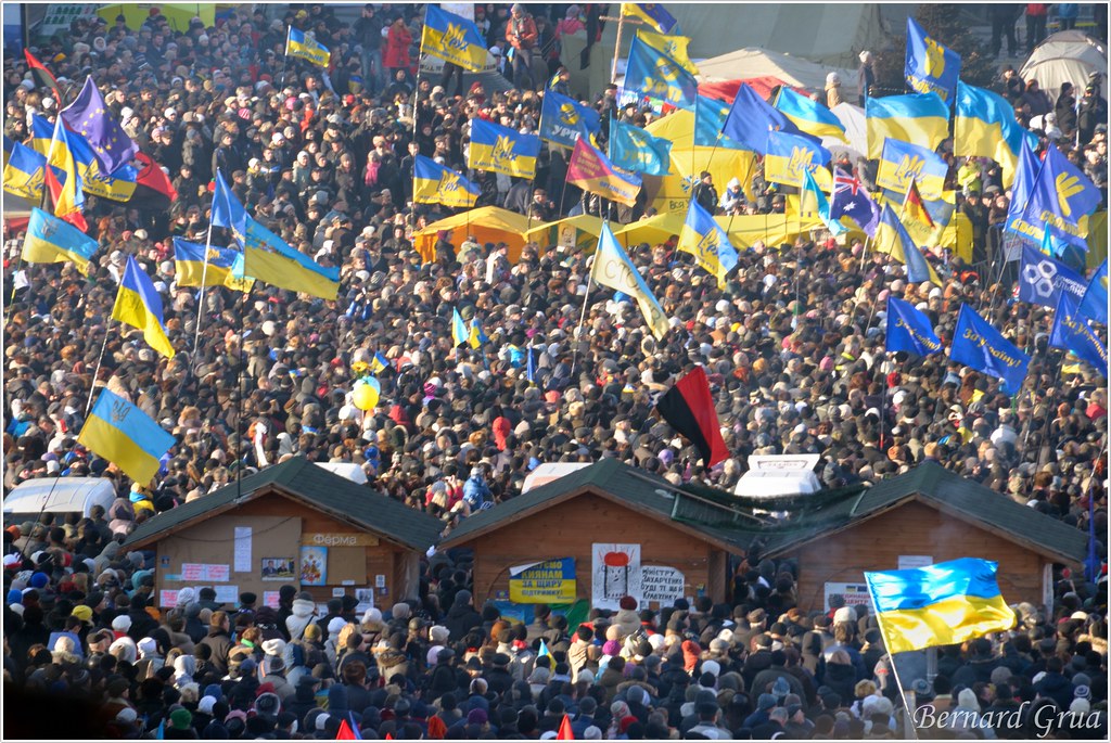 Bernard Grua, Maidan : Vietche sur la place de l'indépendance (Maidan Nezalezhnosti ), Kiev, Ukraine - 22/12/2013