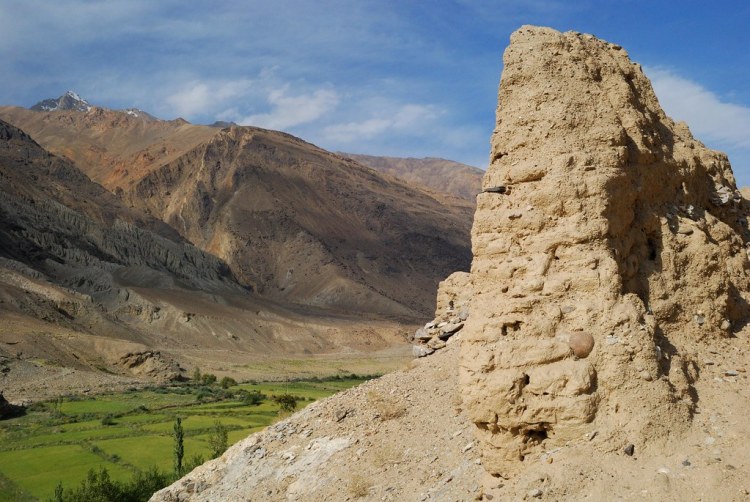 Photo de Bernard Grua : forteresse de Qahqaha dans le Wakhan tadjik
