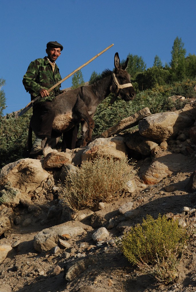 Bernard Grua,  Agriculteur allant entretenir les canaux d'irrigation, Yamchun, Wakhan tadjik