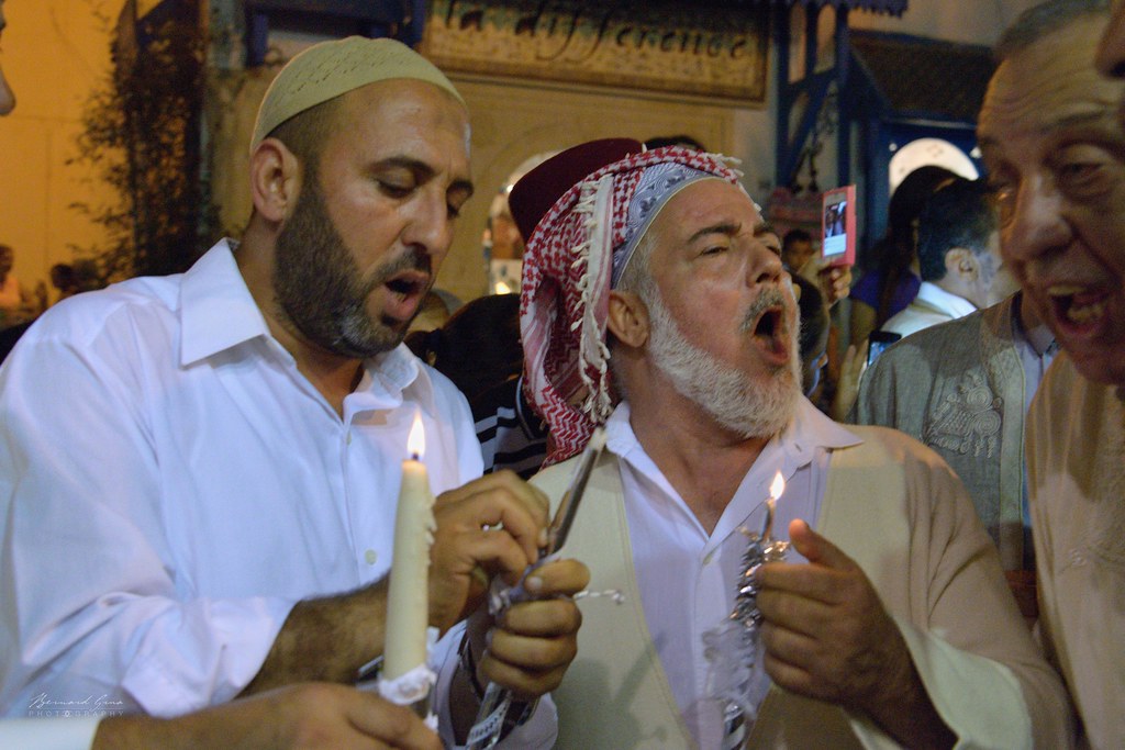 Festivités soufie pour la fin du Ramadan à Sidi Bou Saïd, Tunisie